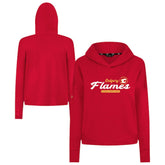 Calgary Flames Levelwear Women's Sweet Monument Tri-Blend Cropped Pullover Hoodie - NHL Hoodies