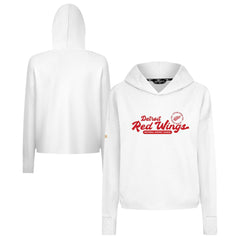 Detroit Red Wings Levelwear Women's Sweet Monument Tri-Blend Cropped Pullover Hoodie - NHL Hoodies