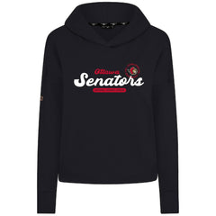 Ottawa Senators Levelwear Women's Sweet Monument Tri-Blend Cropped Pullover Hoodie - NHL Hoodies
