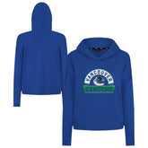 Vancouver Canucks Levelwear Women's Sweet Banner Arch Tri-Blend Cropped Pullover Hoodie - NHL Hoodies