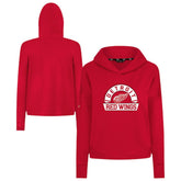 Detroit Red Wings Levelwear Women's Sweet Banner Arch Tri-Blend Cropped Pullover Hoodie - NHL Hoodies