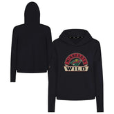 Minnesota Wild Levelwear Women's Sweet Banner Arch Tri-Blend Cropped Pullover Hoodie - NHL Hoodies
