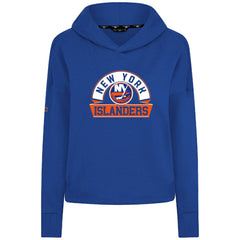 New York Islanders Levelwear Women's Sweet Banner Arch Tri-Blend Cropped Pullover Hoodie - NHL Hoodies