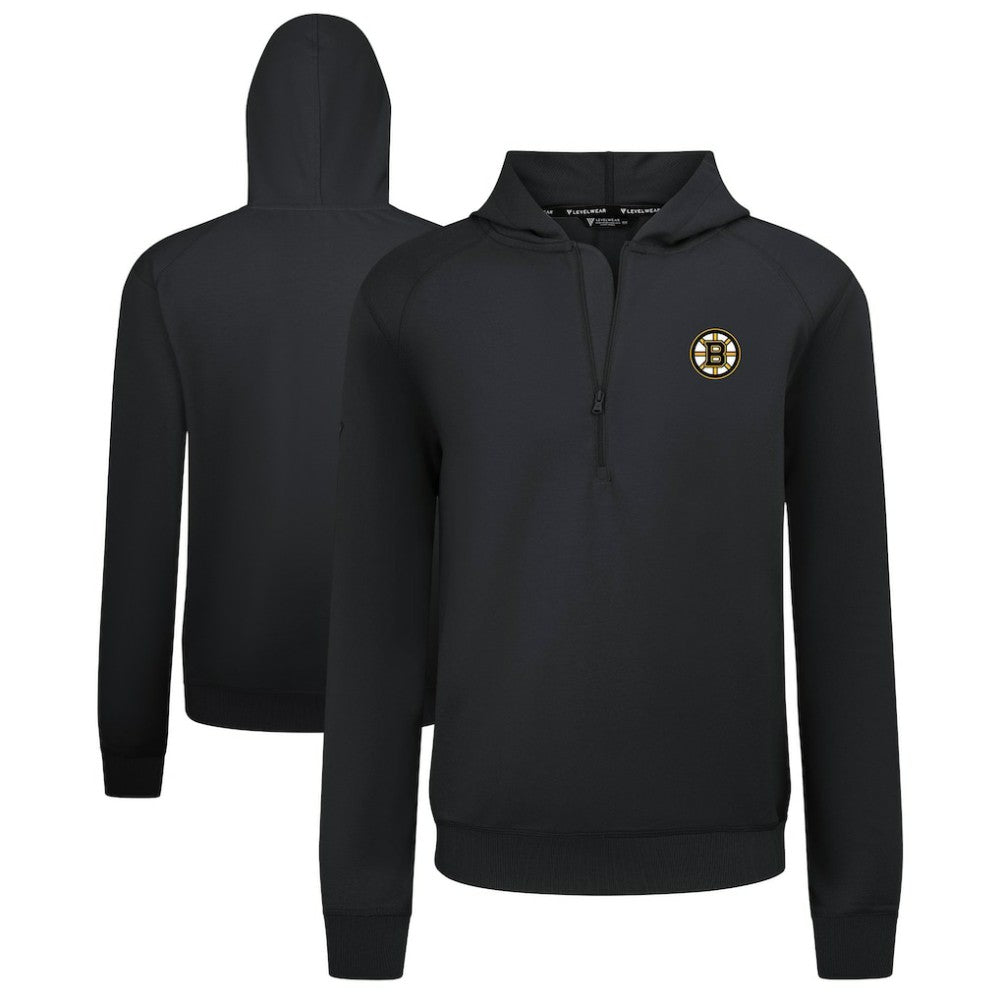 Boston Bruins Levelwear Technic Quarter-Zip Pullover Hoodie - NHL Hoodies