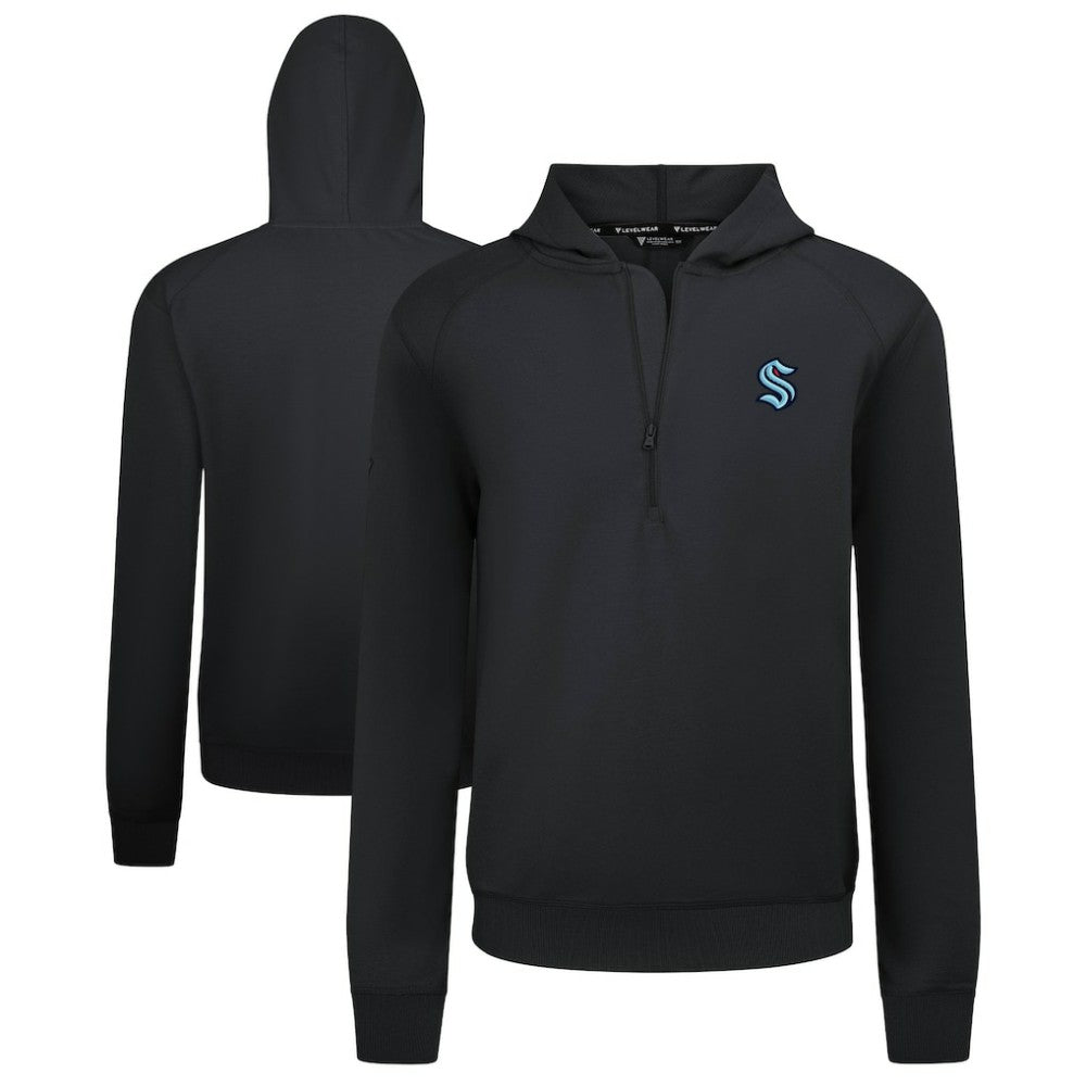 Seattle Kraken Levelwear Technic Quarter-Zip Pullover Hoodie - NHL Hoodies