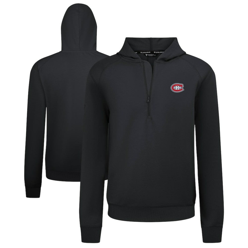 Montreal Canadiens Levelwear Technic Quarter-Zip Pullover Hoodie - NHL Hoodies