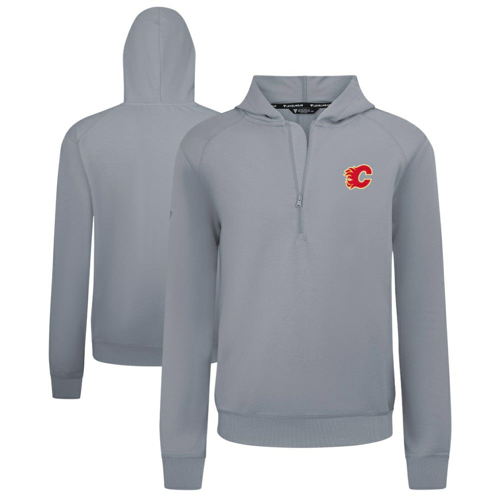 Calgary Flames Levelwear Technic Quarter-Zip Pullover Hoodie - NHL Hoodies