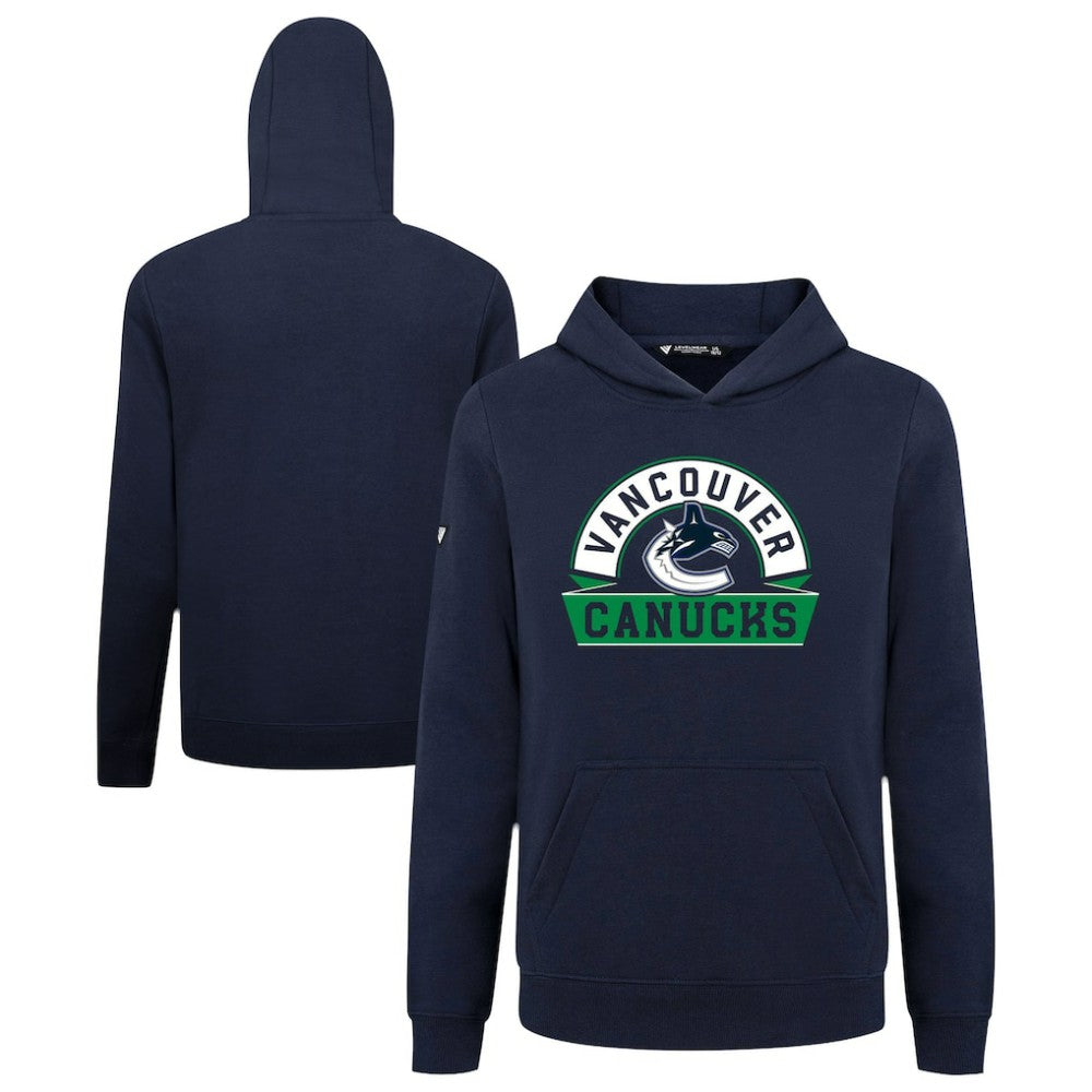 Vancouver Canucks Levelwear Youth Podium Banner Arch Pullover Hoodie - NHL Hoodies