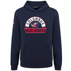 Columbus Blue Jackets Levelwear Youth Podium Banner Arch Pullover Hoodie - NHL Hoodies
