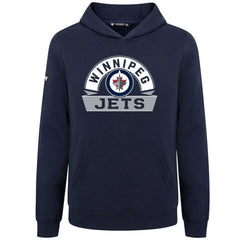 Winnipeg Jets Levelwear Youth Podium Banner Arch Pullover Hoodie - NHL Hoodies