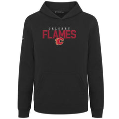 Calgary Flames Levelwear Youth Podium Carve Pullover Hoodie - NHL Hoodies