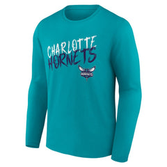 Teal Charlotte Hornets Hustle Custom Long Sleeve T-Shirt | NBA