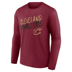 Wine Cleveland Cavaliers Hustle Custom Long Sleeve T-Shirt sale | NBA