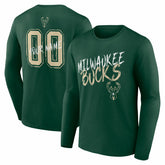 Hunter Green Milwaukee Bucks Hustle Custom Long Sleeve T-Shirt | NBA