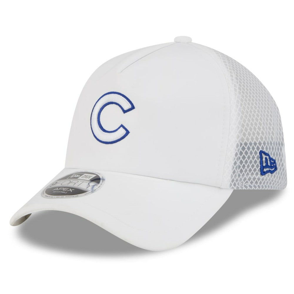 Chicago Cubs New Era 2026 Batting Practice Apex 9FORTY Adjustable Trucker Hat - MLB Hats