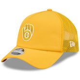Milwaukee Brewers New Era 2026 Batting Practice Apex 9FORTY Adjustable Trucker Hat - MLB Hats