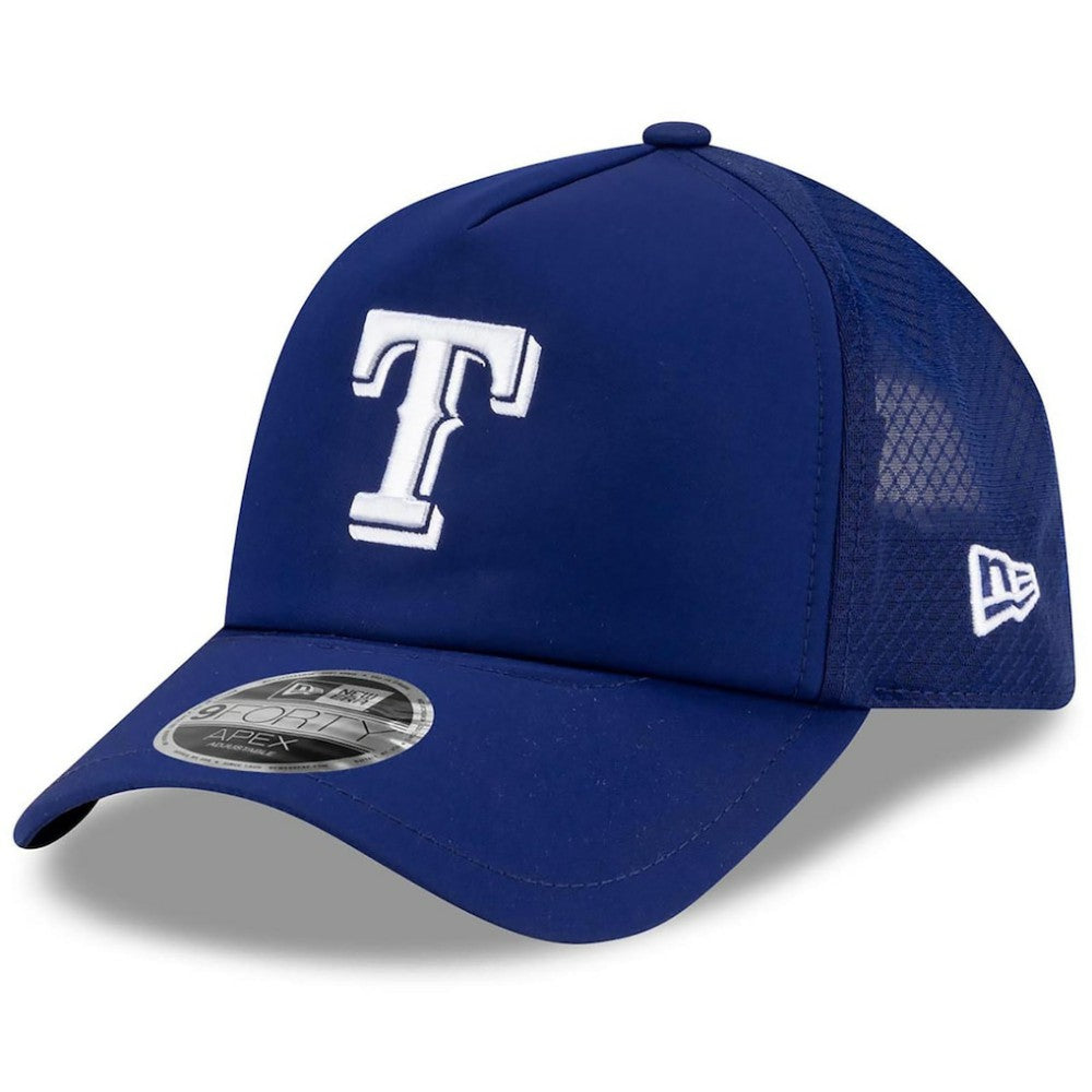 Texas Rangers New Era 2026 Batting Practice Apex 9FORTY Adjustable Trucker Hat - MLB Hats