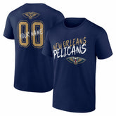 Navy New Orleans Pelicans Hustle Custom T-Shirt | NBA