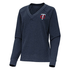 Minnesota Twins Antigua Women's Varsity Tri-Blend V-Neck Long Sleeve T-Shirt - MLB T-shirts