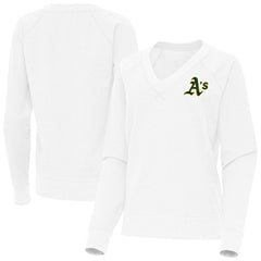 Athletics Antigua Women's Varsity Tri-Blend V-Neck Long Sleeve T-Shirt - MLB T-shirts