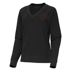 San Francisco Giants Antigua Women's Varsity Tri-Blend V-Neck Long Sleeve T-Shirt - MLB T-shirts