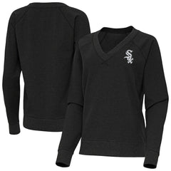 Chicago White Sox Antigua Women's Varsity Tri-Blend V-Neck Long Sleeve T-Shirt - MLB T-shirts