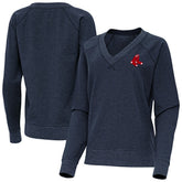 Boston Red Sox Antigua Women's Varsity Tri-Blend V-Neck Long Sleeve T-Shirt - MLB T-shirts