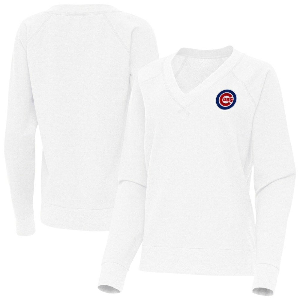 Chicago Cubs Antigua Women's Varsity Tri-Blend V-Neck Long Sleeve T-Shirt - MLB T-shirts