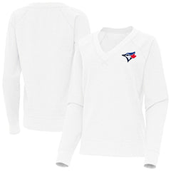 Toronto Blue Jays Antigua Women's Varsity Tri-Blend V-Neck Long Sleeve T-Shirt - MLB T-shirts