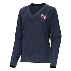 Cleveland Guardians Antigua Women's Varsity Tri-Blend V-Neck Long Sleeve T-Shirt - MLB T-shirts