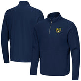 Milwaukee Brewers Antigua Step Up Quarter-Zip Pullover - MLB Pullover