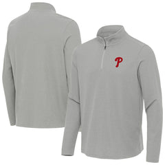 Philadelphia Phillies Antigua Sync Tri-Blend Quarter-Zip Pullover - MLB Pullover