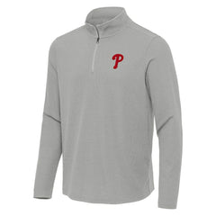 Philadelphia Phillies Antigua Sync Tri-Blend Quarter-Zip Pullover - MLB Pullover