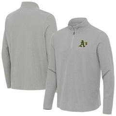 Athletics Antigua Sync Tri-Blend Quarter-Zip Pullover - MLB Pullover