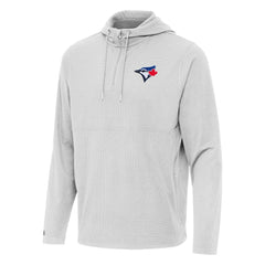 Toronto Blue Jays Antigua Connected Quarter-Zip Pullover Hoodie - MLB Hoodies
