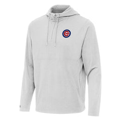 Chicago Cubs Antigua Connected Quarter-Zip Pullover Hoodie - MLB Hoodies