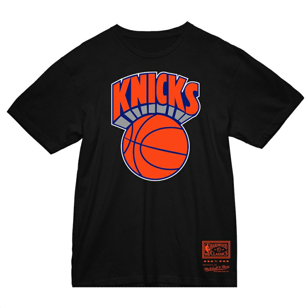 Black New York Knicks Hardwood Classics Vintage Logo T-Shirt | NBA