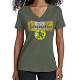 Athletics Starter Women's Team Color Shading V-Neck T-Shirt - MLB T-shirts