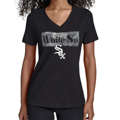Chicago White Sox Starter Women's Team Color Shading V-Neck T-Shirt - MLB T-shirts