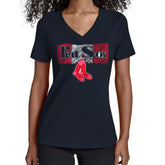 Boston Red Sox Starter Women's Team Color Shading V-Neck T-Shirt - MLB T-shirts