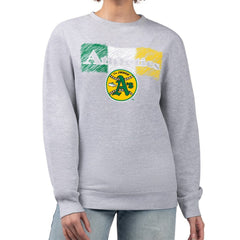 Athletics Starter Women's Team Color Shading Fleece Pullover Sweatshirt - MLB Pullover