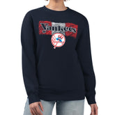 New York Yankees Starter Women's Team Color Shading Fleece Pullover Sweatshirt - MLB Pullover