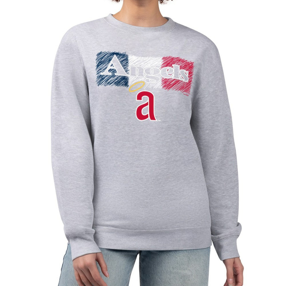 Los Angeles Angels Starter Women's Team Color Shading Fleece Pullover Sweatshirt - MLB Pullover