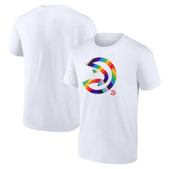 White Atlanta Hawks Team Logo Pride T-Shirt | NBA