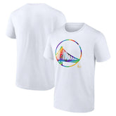 White Golden State Warriors Team Logo Pride T-Shirt sale | NBA