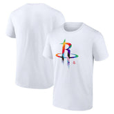 White Houston Rockets Team Logo Pride T-Shirt | NBA
