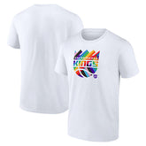 White Sacramento Kings Team Logo Pride T-Shirt | NBA