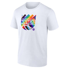 White Sacramento Kings Team Logo Pride T-Shirt | NBA