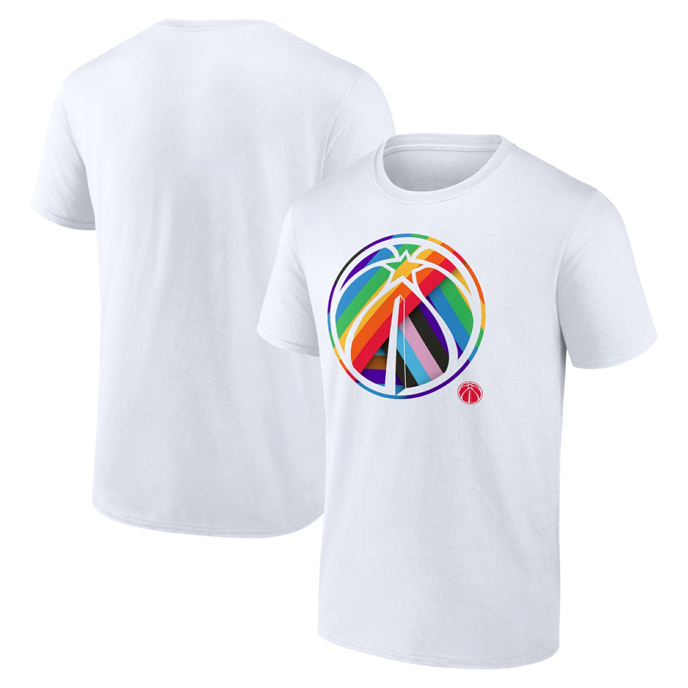 White Washington Wizards Team Logo Pride T-Shirt | NBA