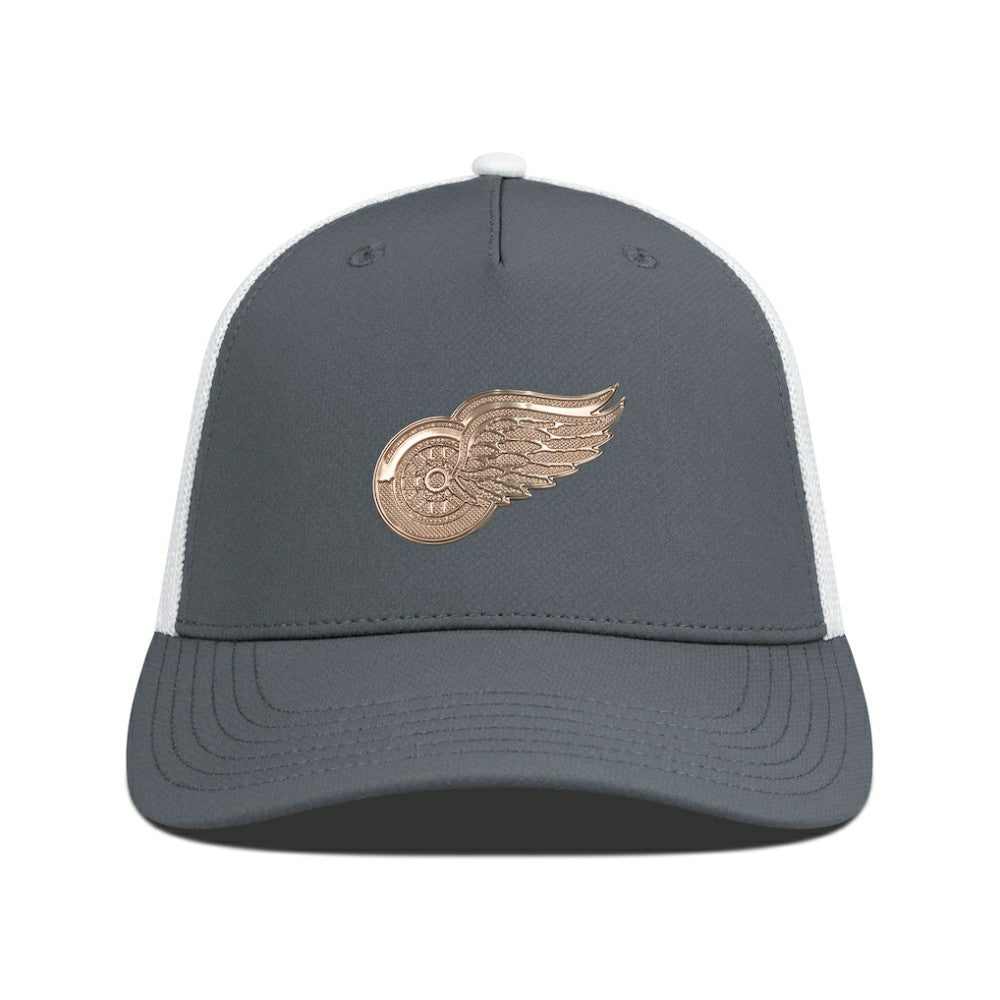 Detroit Red Wings Levelwear Signal Copper Insignia Trucker Adjustable Hat - NHL Hats